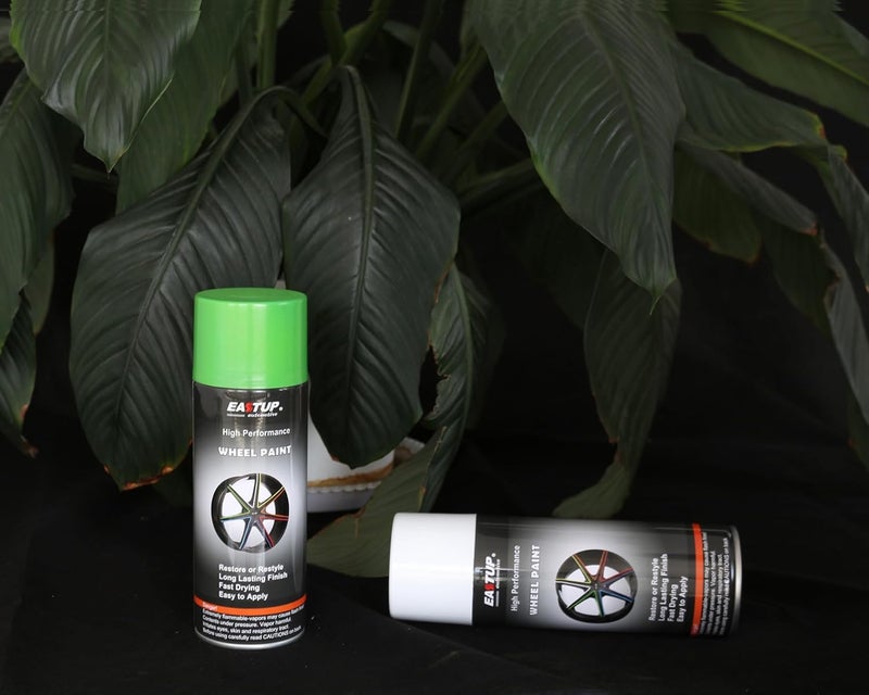 EASTUP Premium Metallic Jade Green Acrylic Enamel Wheel Paint - Brilliant Finish, High Durability, Fade-resistant, Quick Drying Rim Coating Spray Paint. - Image 2